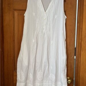 Soft Surroundings White Cotton Dress/ Shift